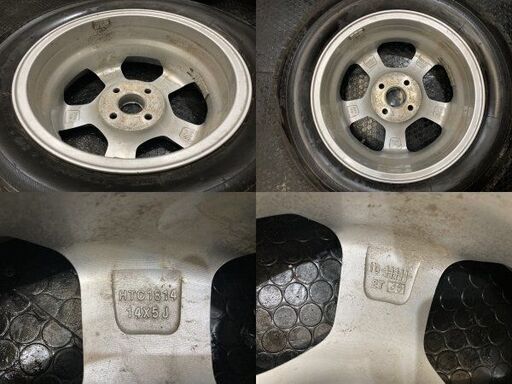 タイヤ走行短め 【BS BLIZZAK VRX2 165/70R14】スタッドレス【TAS JAPAN TRG 14インチ 5J4HP