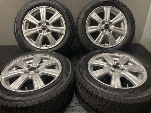 【YOKOHAMA ice GUARD iG60 175/65R15】スタッドレス【MiD EUROSPEED 15インチ 4本 5.5J4HPCD100+43】19年製 バリ溝 アクア等　(VTJ774)