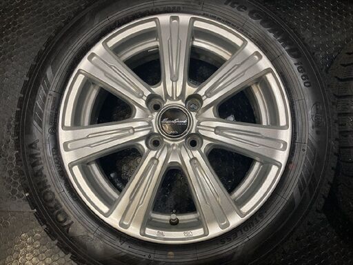 【YOKOHAMA ice GUARD iG60 175/65R15】スタッドレス【MiD EUROSPEED 15インチ 4本 5.5J4HPCD100+43】19年製 バリ溝 アクア等　(VTJ774)