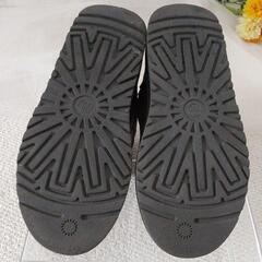 ボアブーツ 濃いめグレー 23cm ミドル スウェード調 可愛い ★バックスキンの画像