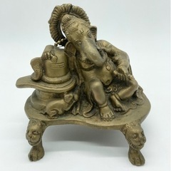 中古◆ガネーシャ◆置物◆真鍮◆インドの神様◆