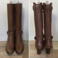 値下げ↓中古◆レディース◆ロングブーツ◆サイズＭ◆茶色◆の画像
