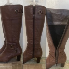 値下げ↓中古◆レディース◆ロングブーツ◆サイズＭ◆茶色◆の画像