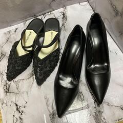 [新品未使用] 2足まとめチャンキーヒール ☆ レインシューズ ...