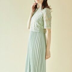 【新品】tocco closet　レース×プリーツドッキングワンピース【padile　パディル】の画像