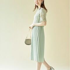 【新品】tocco closet　レース×プリーツドッキングワンピース【padile　パディル】の画像