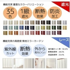 1級遮光カーテン レースセット アースモカの画像