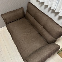 和楽カウチソファ　ブラウン 