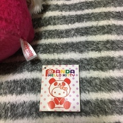 子供とかにプレゼント！パンダハローキティぬいぐるみの画像
