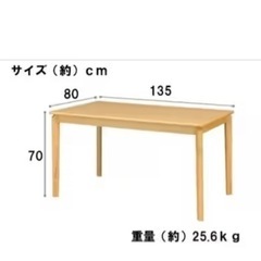 ニトリ、ダイニング5点セット