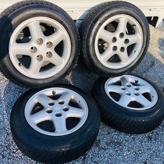 冬タイヤ 175/65R15 純正アルミ付きブリヂストン製スタッ...