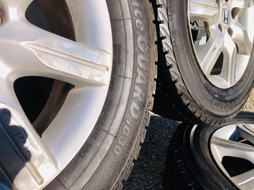 冬タイヤ 215/65R16  ステップWGN オデッセイ等用ホンダ純正アルミ付き深溝スタッドレス 4本組