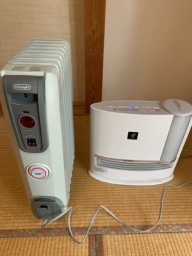 オイルヒーター、加湿付き電気ファンヒーター、ケンウッドデッキ
