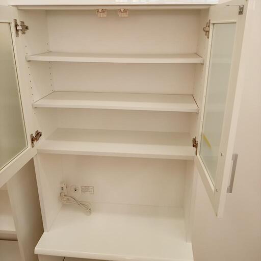 レンジボード ニトリ 白 収納棚 レンジ台 キッチン収納 中古品 レンジボード ニトリ 白 収納棚 レンジ台 キッチン収納 中古品