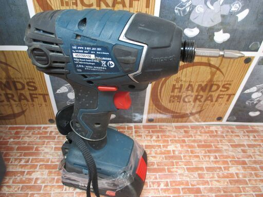 ボッシュ GDR18V-L1 インパクトドライバー 中古品 18V バッテリー×3 充電器 【ハンズクラフト宜野湾店】