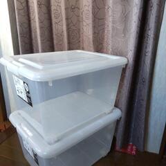 ニトリのふた付き収納ケース２個組の画像