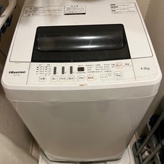 まだ受付中です。hisense 洗濯機　2017年製　の画像