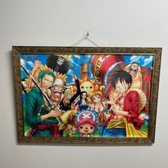 インテリア  ワンビースパズル(完成品、額縁あり)