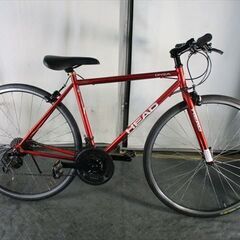 Ｄ195★18000円★整備済み スポーツ中古自転車 【クロスバイク　HEAD　赤　49ｃｍ】