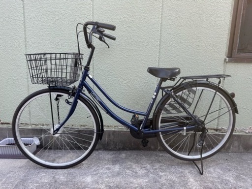 sj217 美品！ 自転車 紺 26インチ 防犯登録解除済み