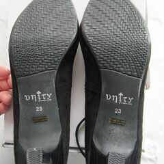 新品　UNITY ユニティ　ストラップ付 スエードパンプス　入学・卒業式の画像