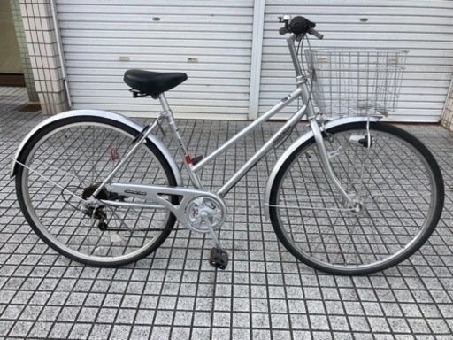 【27インチ自転車】6段変速　LEDオートライト付　前後タイヤ新品❗️鍵、前カゴ新品❗️スペアキーあり　若林自転車　浜大津店　SALE中❗️