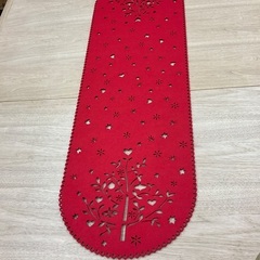 クリスマス　飾り　ランナー&丸いコースター？　イギリス製　未使用の画像