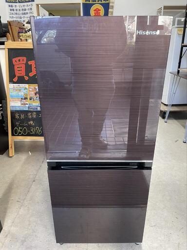 【SJ218】Hisense　ハイセンス　2ドア冷凍冷蔵庫　HR-G13B-BR 2021年製☆美品☆