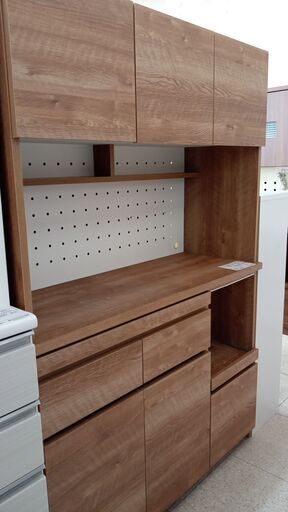 ★ジモティ割あり★  レンジボード 木目 H180×D45×W120 クリーニング済み TJ3304