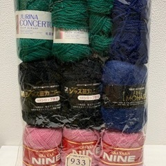 手編みのどんぐり帽子　毛糸のオマケの画像