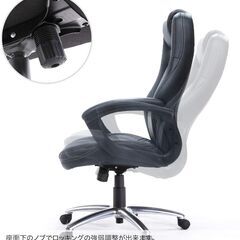 [美品 / 完成品] イトーキ カテドラR 本革 ブラック YCR-BL-EL 1脚 脚幅690mm 背座一体ロッキング キャスター付き 事務椅子 オフィスチェアの画像