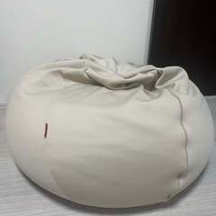 難あり0円 ビーズクッション Lサイズ ベージュ ソファ ビーズ...