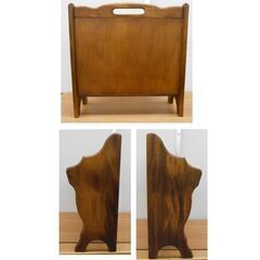 karimoku/カリモク コロニアル マガジンラック ラタン＆木 オールドカリモク レトロ家具 ヴィンテージ風 アンティーク風 札幌市 西野店の画像