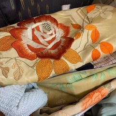 古い着物・帯　ハンドメイド素材としての画像