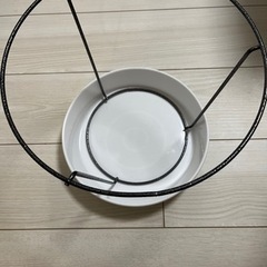 【オムニウッティ】8号鉢受け皿、ポールプランタースタンド
