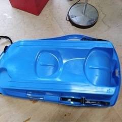 ● フランス製 TSL OUTDOOR WEEZ 2 Blue Island ソリ  ボブスレー ブルー  紐付き  雪遊び 中古 ③の画像