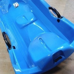 ● フランス製 TSL OUTDOOR WEEZ 2 Blue Island ソリ  ボブスレー ブルー  紐付き  雪遊び 中古 ③の画像