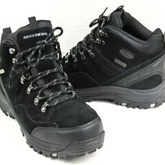 【左右サイズ違い】 メンズ SKECHERS RELAXED FIT Air-Cooled RELMENT-PELMO ハイキングブーツ ブラック 左27.5cm 右27cm 【0799】の画像
