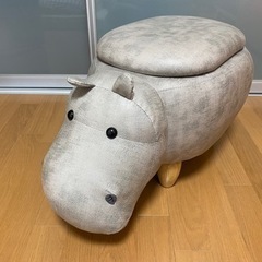 アニマル 動物 スツール  チェア オットマン 蓋つき 収納 カバ