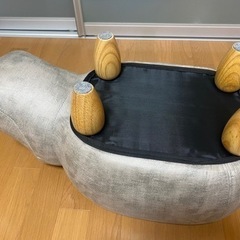 アニマル 動物 スツール  チェア オットマン 蓋つき 収納 カバの画像