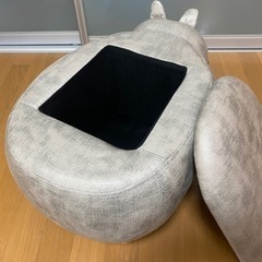 アニマル 動物 スツール  チェア オットマン 蓋つき 収納 カバの画像
