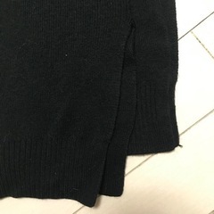 GU リブニットワンピース(ブラック) サイズ：Sの画像