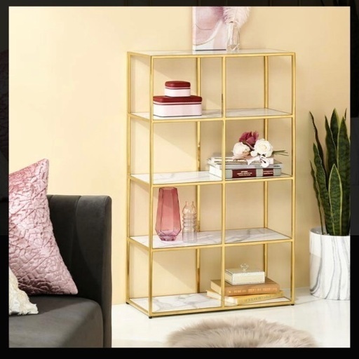 フランフラン風 円形 金属 シェルフ 大理石調　ラック フランフラン風 円形 金属 シェルフ 大理石調 ラック フランフラン風