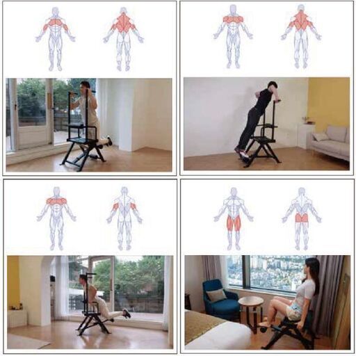 《アウトレット品B》コンパクトホームジム/マルチマシン/全身トレーニングマシン/プッシュアップマシン/家庭用/業務用/解体済/筋トレマシン