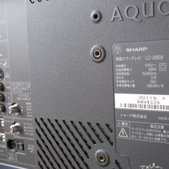 SHARP　液晶テレビ　LC-26E8　2011年製の画像