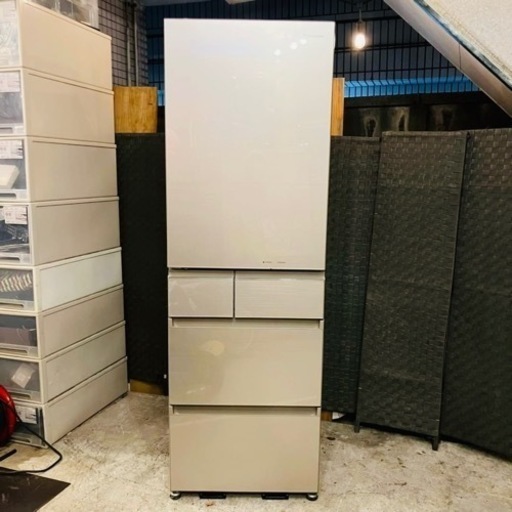 《売約済》　パナソニック Panasonic NR-E454PXL-N [パーシャル搭載冷蔵庫（450L・左開き）5ドア エコナビ搭載 シャンパンゴールド] 冷蔵庫　3D NR-E454PXL 5D ファミリーサイズ　大型冷蔵庫　大容量　ファミリー　家族