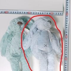 新品未利用うさぎ水色ぬいぐるみSサイズ/定価2200円/ファーストトイ/丸洗い可/子供輸入おもちゃ/の画像