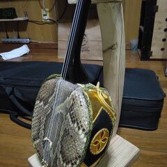 本革　三味線　三点セットの画像