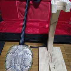 本革　三味線　三点セットの画像