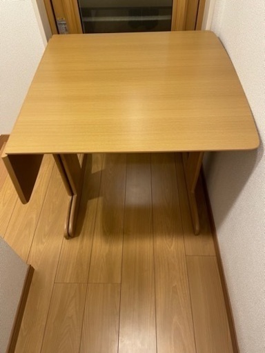 美品 伸長式ダイニングテーブル 2人がけ用 組み立て説明書、工具付き